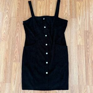 Black Faux Suede Dress